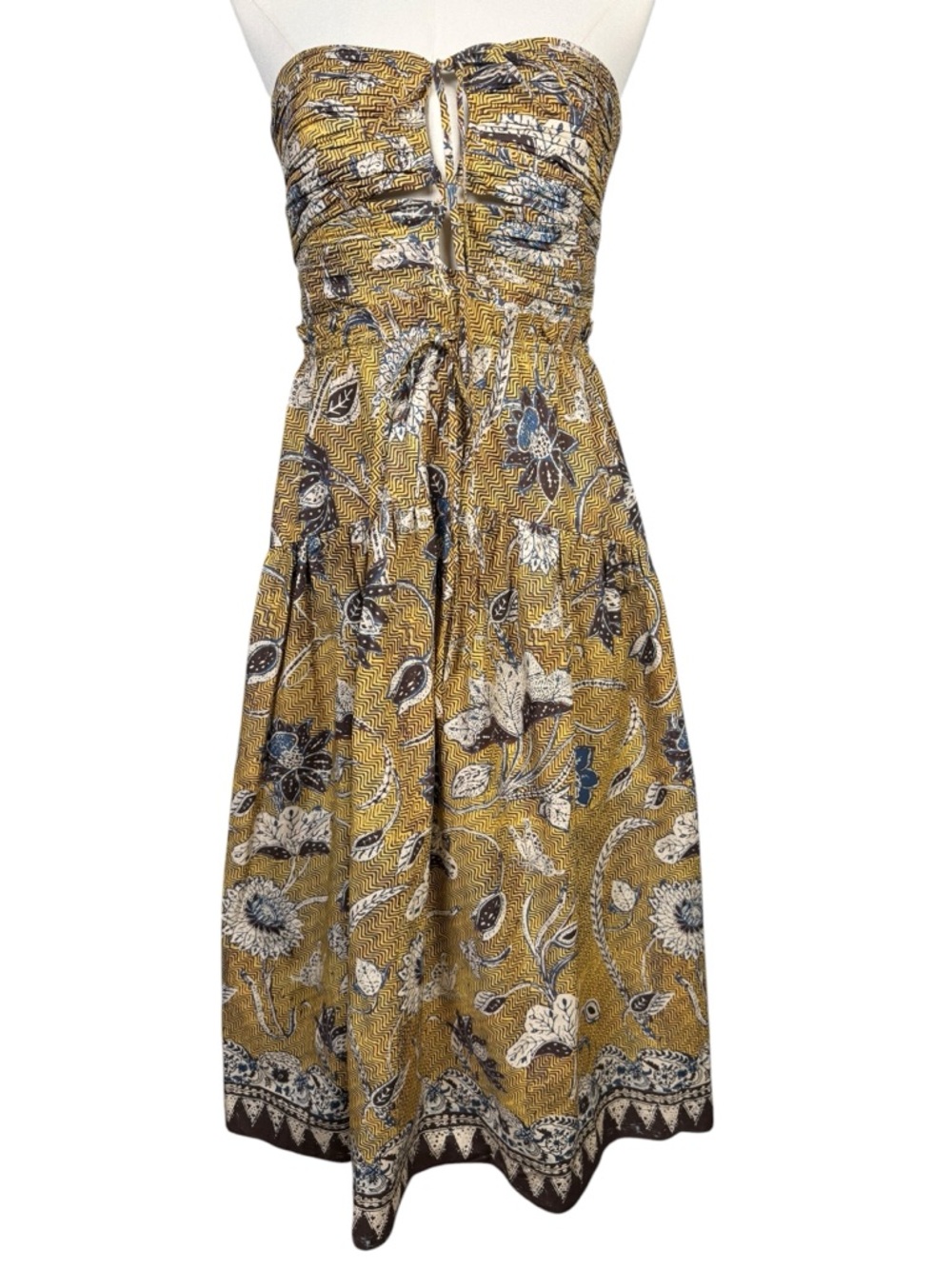 Ulla Johnson Spring/Summer 2022 Ella Halter Midi Dress Ruched Oleander Size 6 - Picture 2 of 10